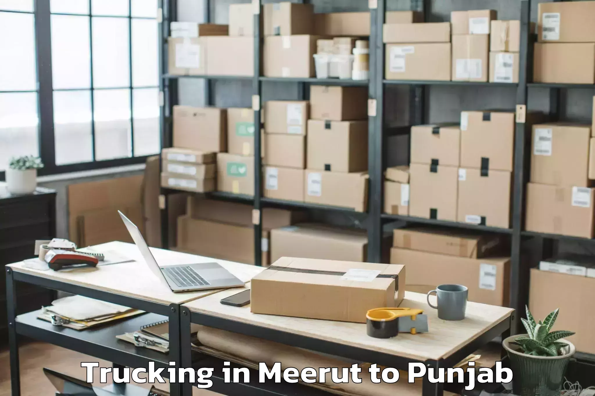 Meerut to Lakhnaur Trucking Booking